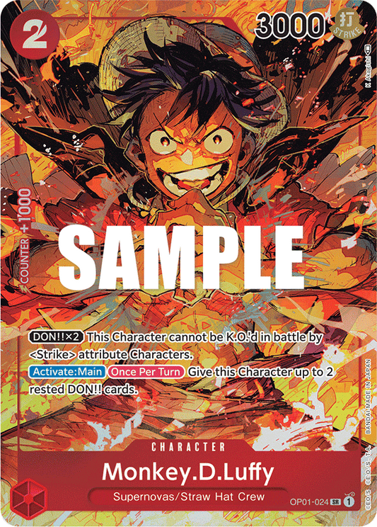 OP01-024 Monkey D Luffy Alternate Art Romance Dawn English