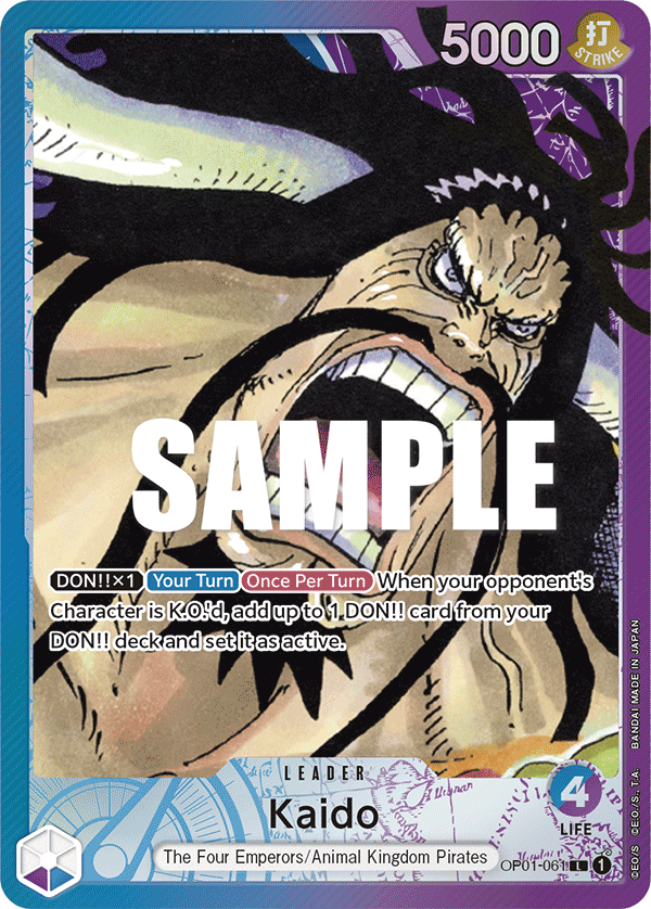 OP01-061 Kaido Leader Alternate Art Romance Dawn English