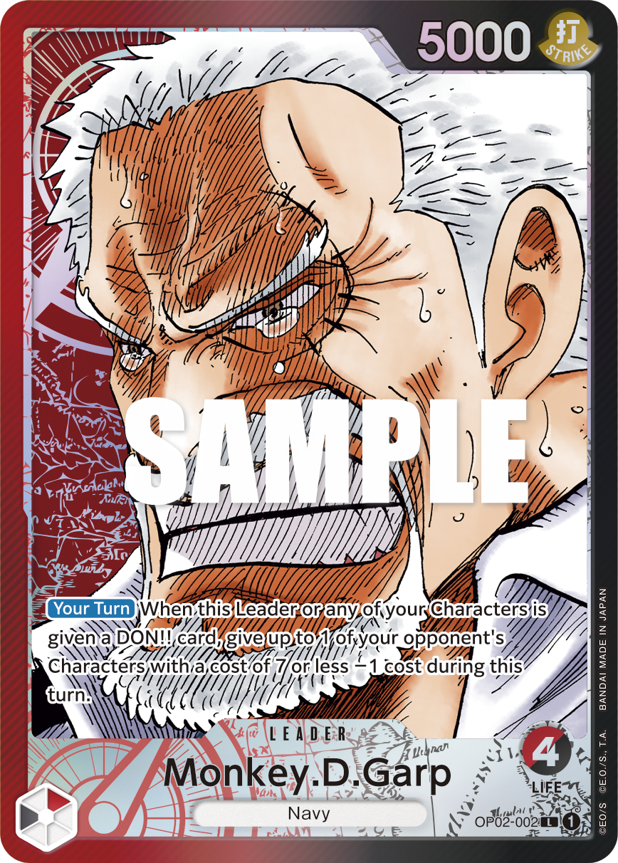 OP02-002 Monkey D Garp Leader Alternate Art Paramount War English