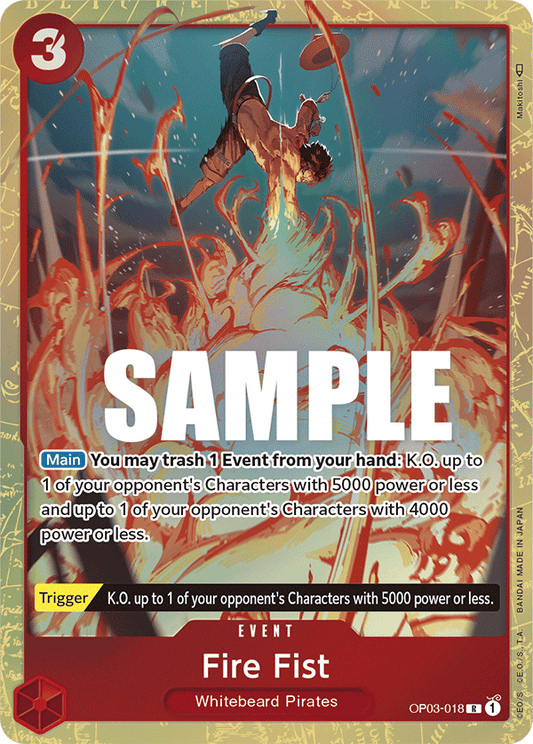 OP03-018 Fire Fist Alternate Art Pillars of Strength English