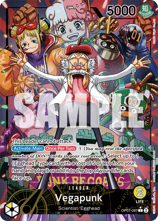 OP07-097 Vegapunk Leader Alternate Art 500 Years into the Future English | Rare One Piece Card Game Card